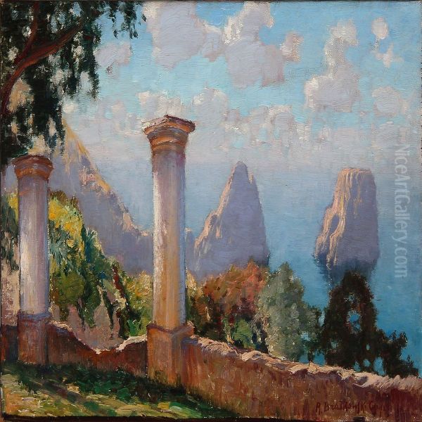 Summer Day On Capri Oil Painting by Roman Bratkowski