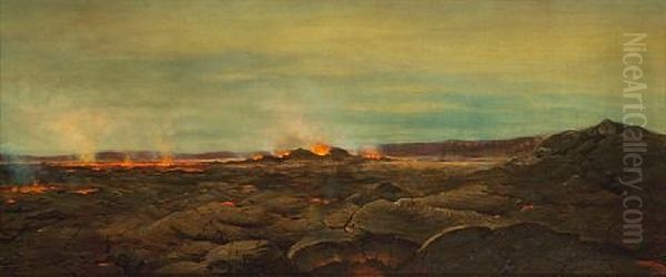 Lava Flow Oil Painting by Joseph (Joe) D. Strong