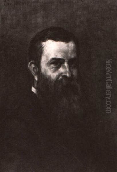 Portrait Of A Bearded Man Oil Painting by Alexander Theodore Honore Struys