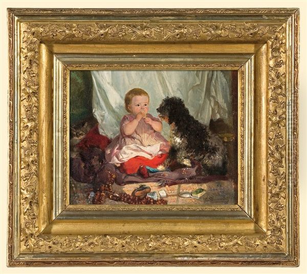 Tasteful Piece Oil Painting by Wilhelm August Stryowski (Stryjowski)