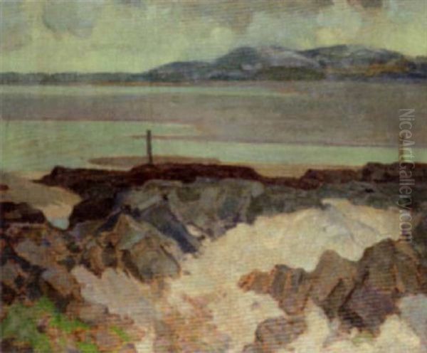 Coastal Landscape Oil Painting by Alick Riddel Sturrock
