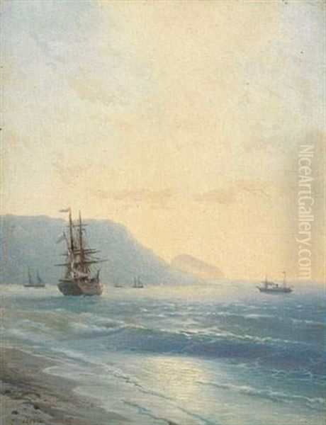 Marine Oil Painting by Rufin Gavrilovich Sudkovsky