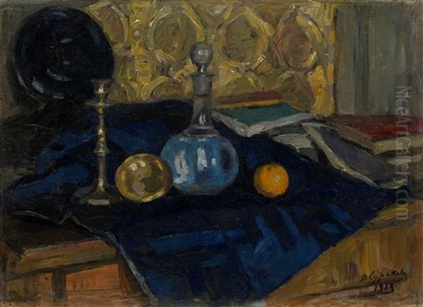 Still Life With Decanter Oil Painting by Vasili Ivanovich Surikov