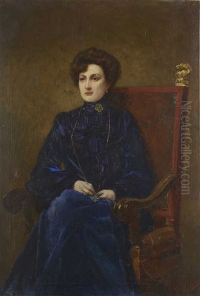 Femme Au Fauteuil Oil Painting by Paul A. Svedomsky