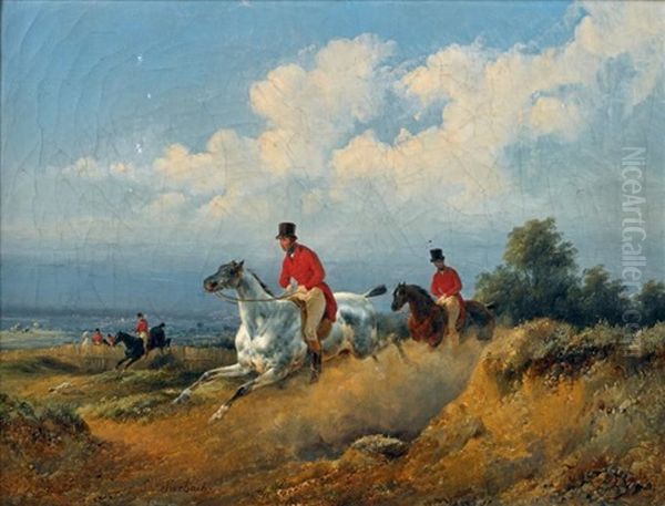 Veneurs Anglais Oil Painting by Edouard Swebach