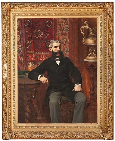 Retrato De Ricardo Roca Oil Painting by Jose Maria Tamburini