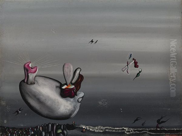 Roux En Hiver Oil Painting by Yves Tanguy