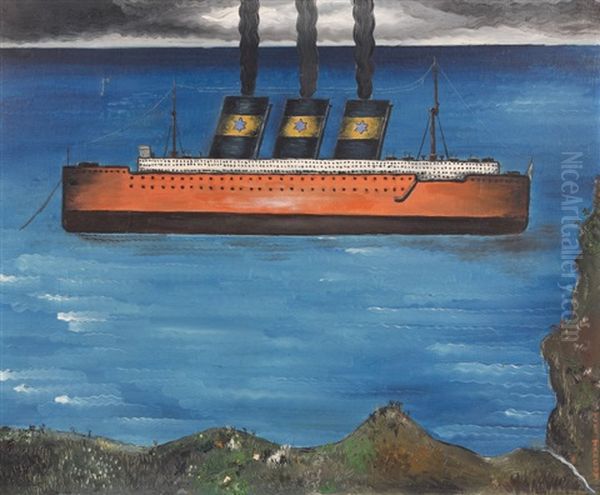 Le Bateau Oil Painting by Yves Tanguy