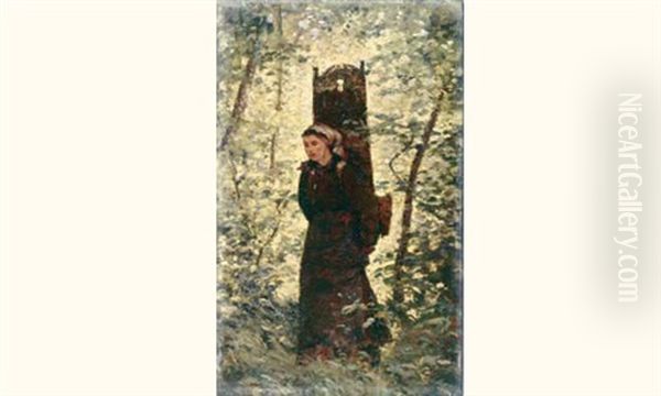 Jeune Paysanne Oil Painting by Leon Louis Antoine Tanzi