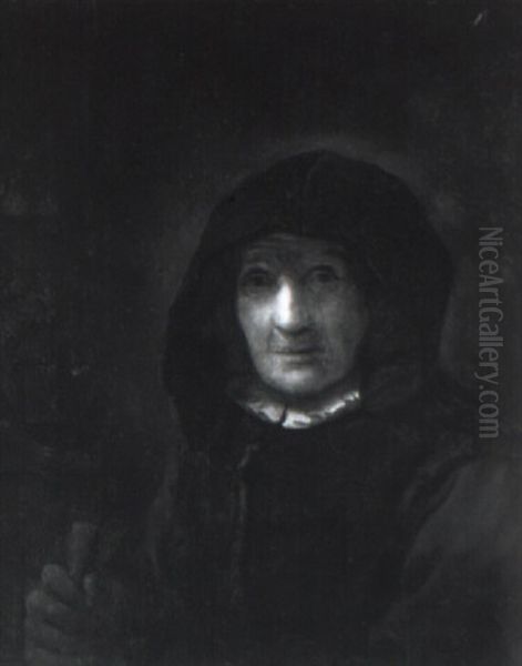 An Elderly Lady Oil Painting by Charles Heathcote Tatham