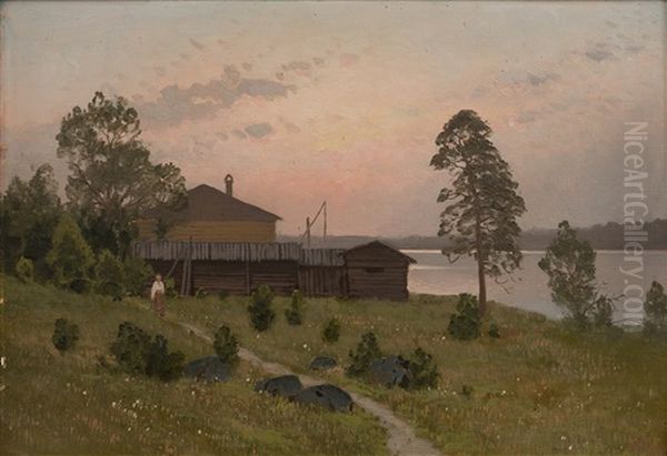 Evening Dusk Oil Painting by Eugen Taube