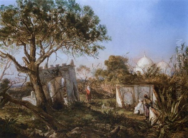Marabout A Tanger Oil Painting by Louis Desire Thienon