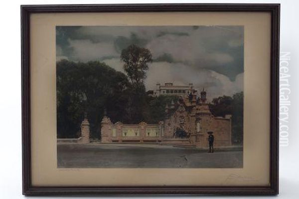 Chapultepec. Oil Painting by Hugo Brehme