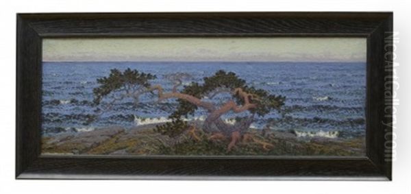 Vindpinad Tall Oil Painting by Olof Thunman