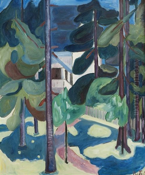 Grantraer Oil Painting by Rudolph Thygesen
