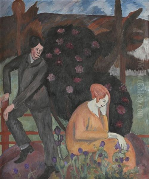 Par I Landskap Oil Painting by Rudolph Thygesen