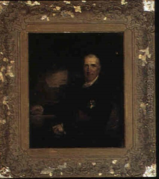 Portrait Of Sir John Colpoys G.c.b. Oil Painting by Domenico Pellegrino Tibaldi