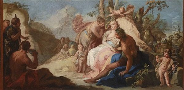 An Allegorical Scene Oil Painting by Giovanni Battista Tiepolo