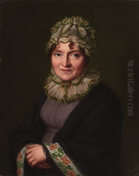 Portrait Of Rosine Erdmuthe Schmidt, Nee Quant
(1754-1835) Oil Painting by Johann Friedrich August Tischbein