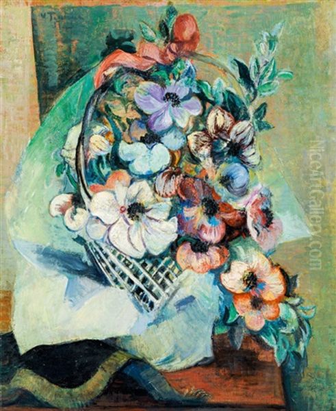 Flower Bouquet Oil Painting by Victor Tischler