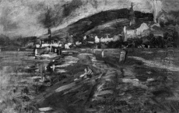 An Der Donau Oil Painting by Anna Tischler-Weber