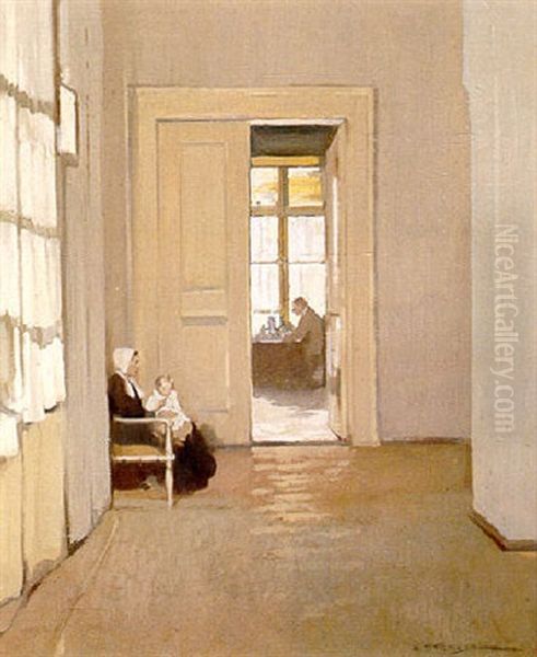 Waiting Oil Painting by Harry Tittensor
