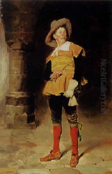 Bildnis Eines Herrn Mit Degen Oil Painting by Max Todt