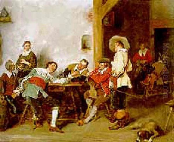 An Engaging Tale Oil Painting by Max Todt