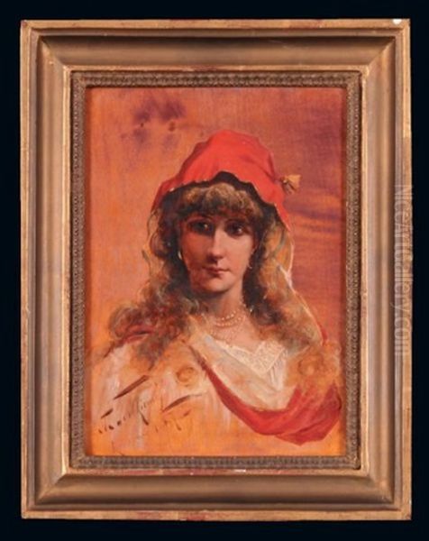 Portret Zony Oil Painting by Stanislaw Tomkiewicz