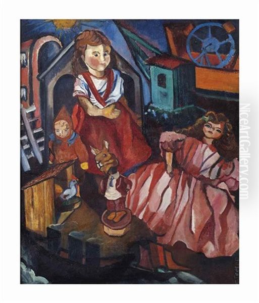 Speelgoed Oil Painting by Charley Toorop