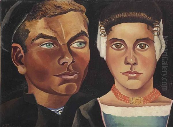 Boerenpaar Oil Painting by Charley Toorop