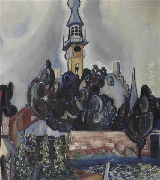 View Of The City Hall Of Veere Oil Painting by Charley Toorop