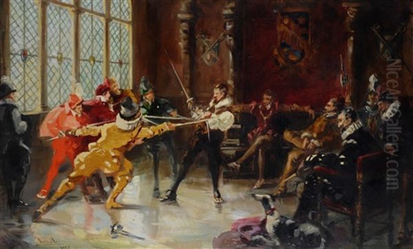 Spadaccini Oil Painting by Sinibaldo Tordi