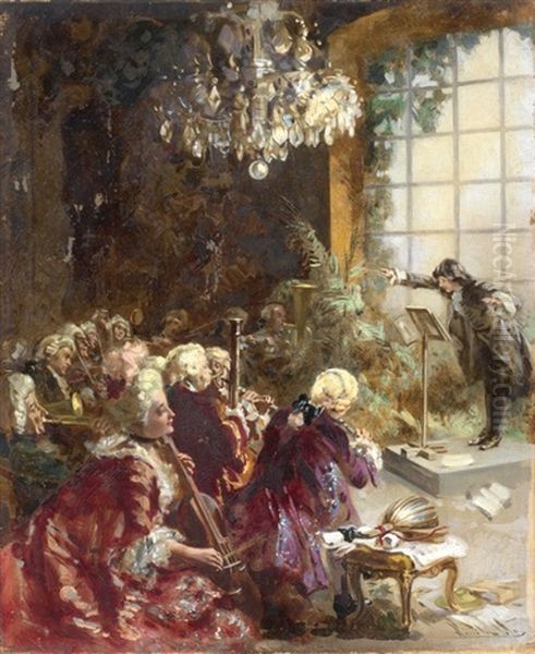 Concertino Oil Painting by Sinibaldo Tordi