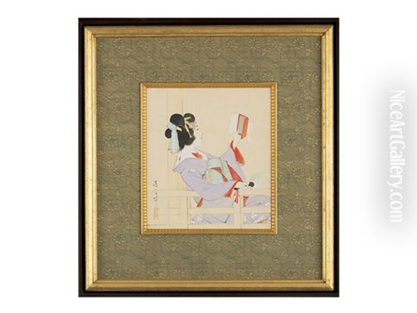 Dancing Oil Painting by Kiyonobu Torii