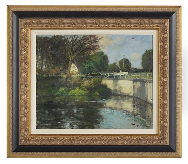 Paysage Tranquille Oil Painting by Fernand Toussaint