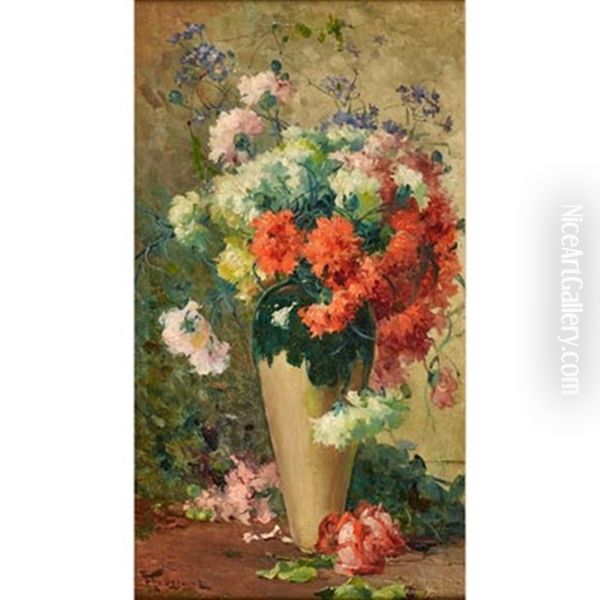 Untitled (still Life) Oil Painting by Fernand Toussaint