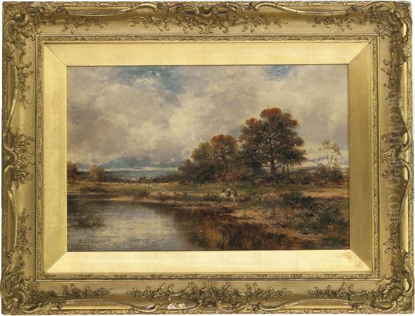 A Quiet Spot Near Ripley, Surrey Oil Painting by Carl Brennir
