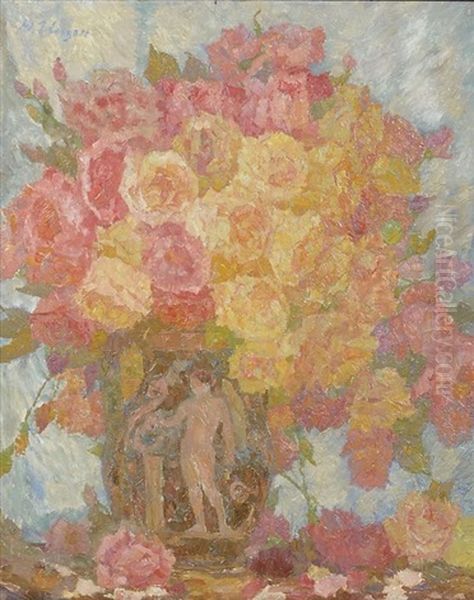 Stillleben Mit Rosenstraus Oil Painting by Hans Unger