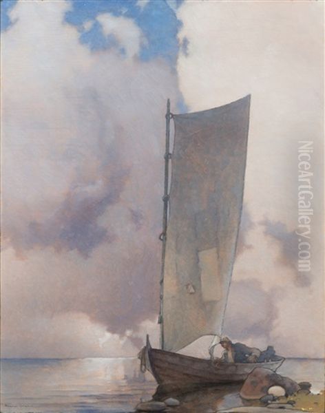 Ragnar Ungern, Great Clouds Oil Painting by Ragnar Ungern