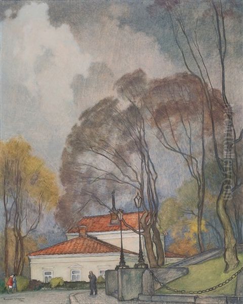 View From Turku Oil Painting by Ragnar Ungern