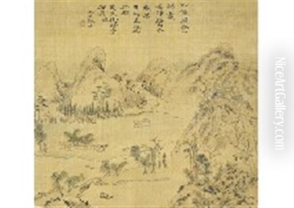 Landscape Oil Painting by Uragami Gyokudo