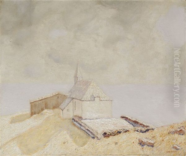 Bergkirchlein Im Sonnigen Licht Oil Painting by Hermann Urban