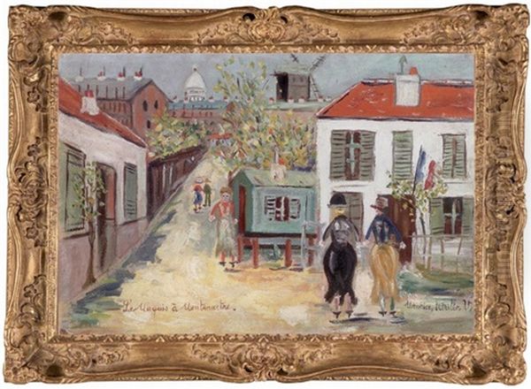 Dia De Lluvia En Las Ramblas Oil Painting by Maurice Utrillo