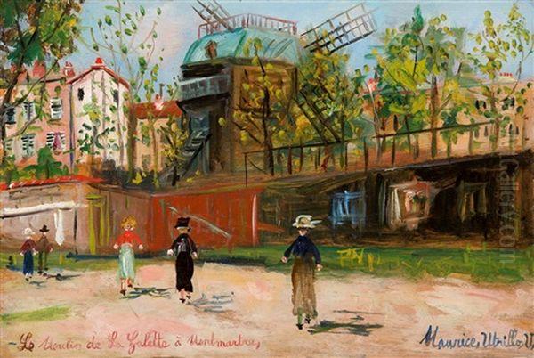 Dia De Lluvia En Las Ramblas Oil Painting by Maurice Utrillo