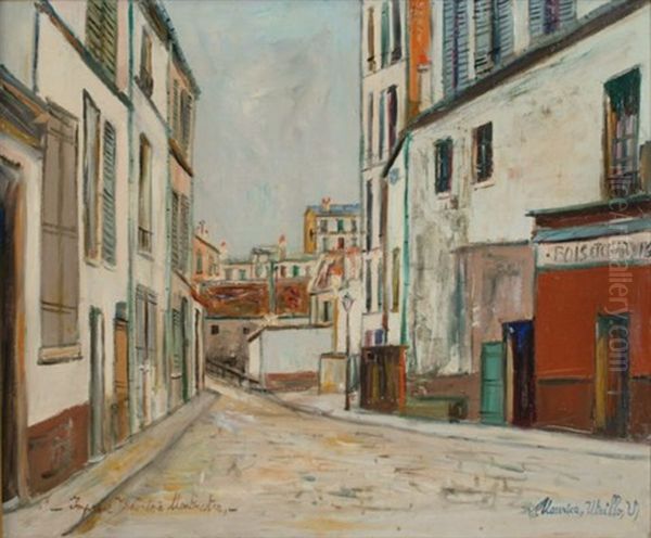 Dia De Lluvia En Las Ramblas Oil Painting by Maurice Utrillo