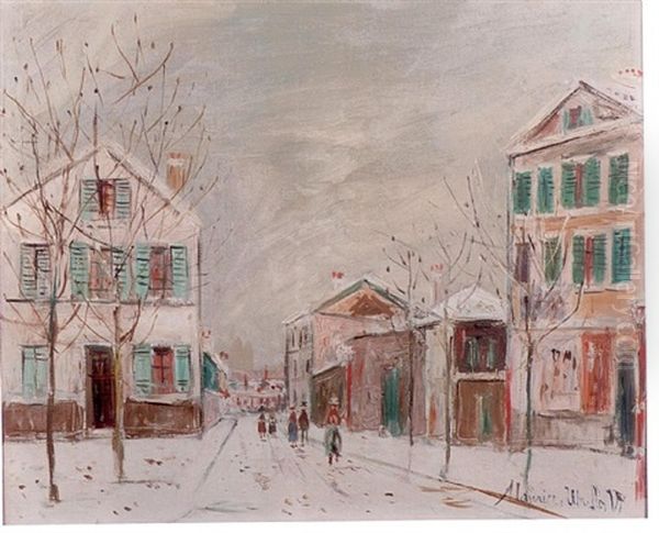 Dia De Lluvia En Las Ramblas Oil Painting by Maurice Utrillo
