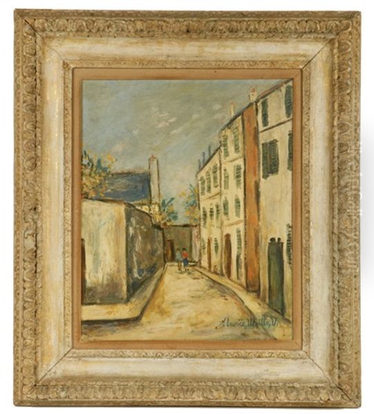 Montmartre Paris Cul De Sac Oil Painting by Maurice Utrillo
