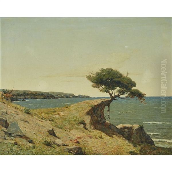 Quercianella (livorno, Tuscany) Oil Painting by Memo Vagaggini