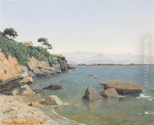 Marina A Bocca Di Magra Oil Painting by Memo Vagaggini